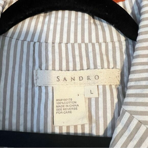 Sandro Cream Striped Blazer - Picture 8 of 8